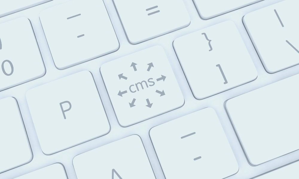 a white keyboard with 'cms' button